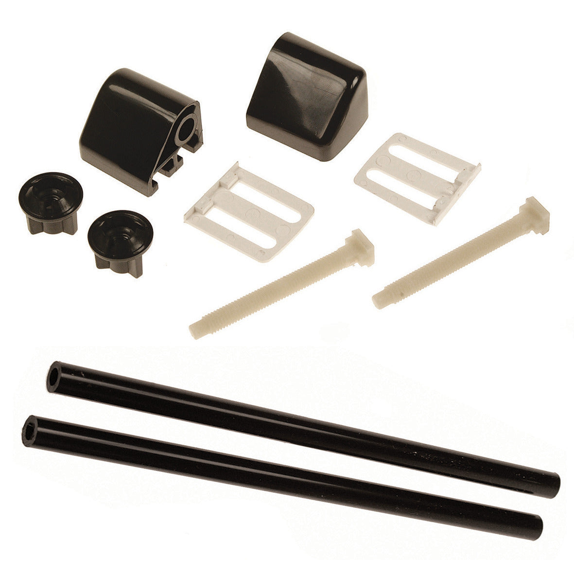 Toilet Seat Fixings Pk Black