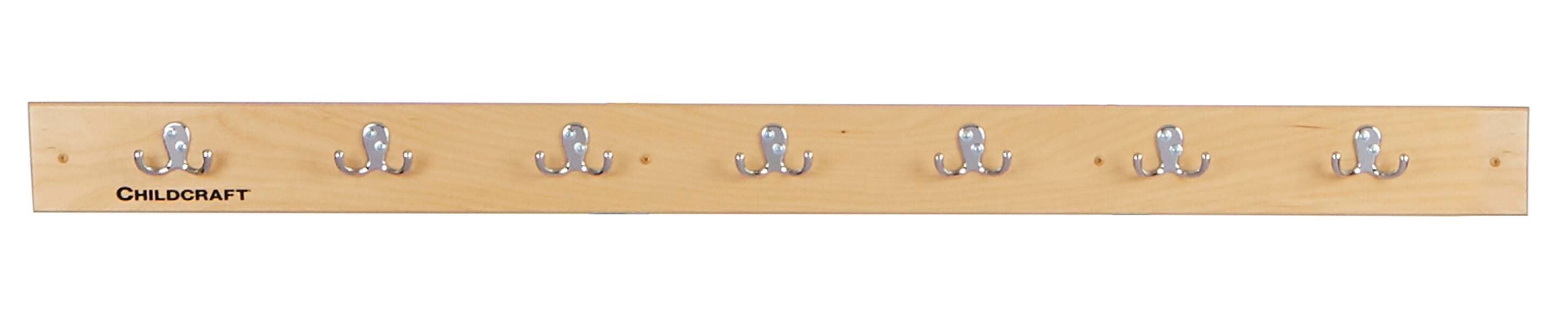 QS COAT RACK WALL MOUNT STRIP 7 HOOKS