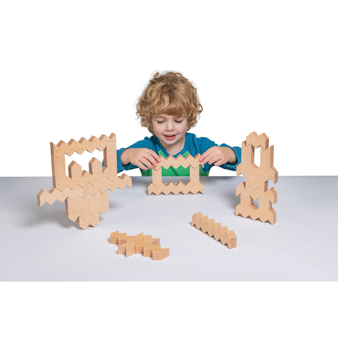 Zigzag Wooden Blocks Set