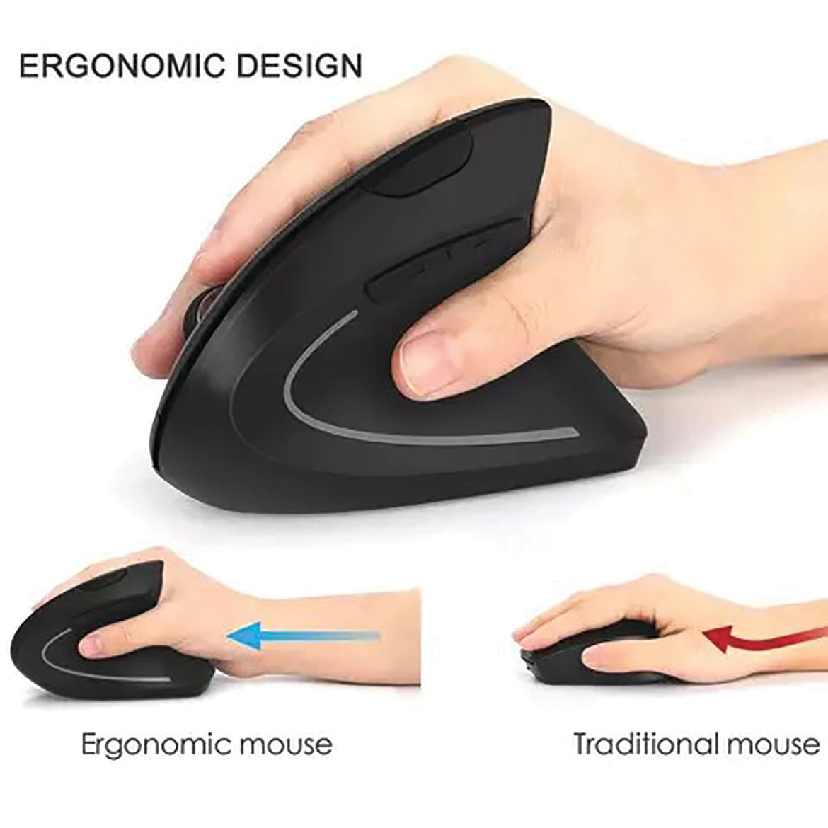 Wireless Ergonomic Mouse Left Hand