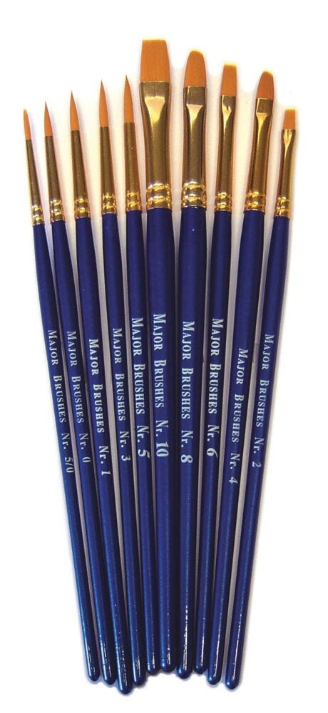 Brushes Synth Asst Sizes Pk10