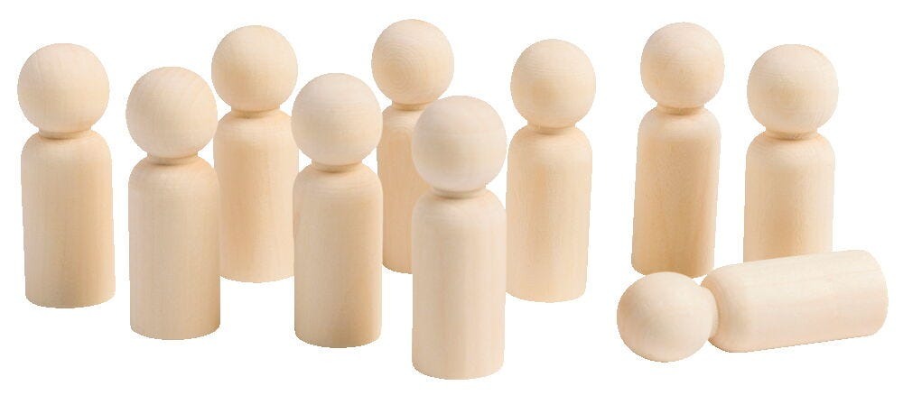 Wooden People 70X23Mm Pk10