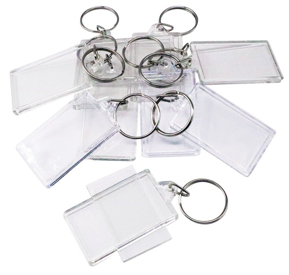 Acrylic Key Rings 50X30Mm Pk10