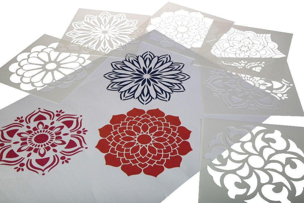 Mandala Stencils 150X150 Pk6