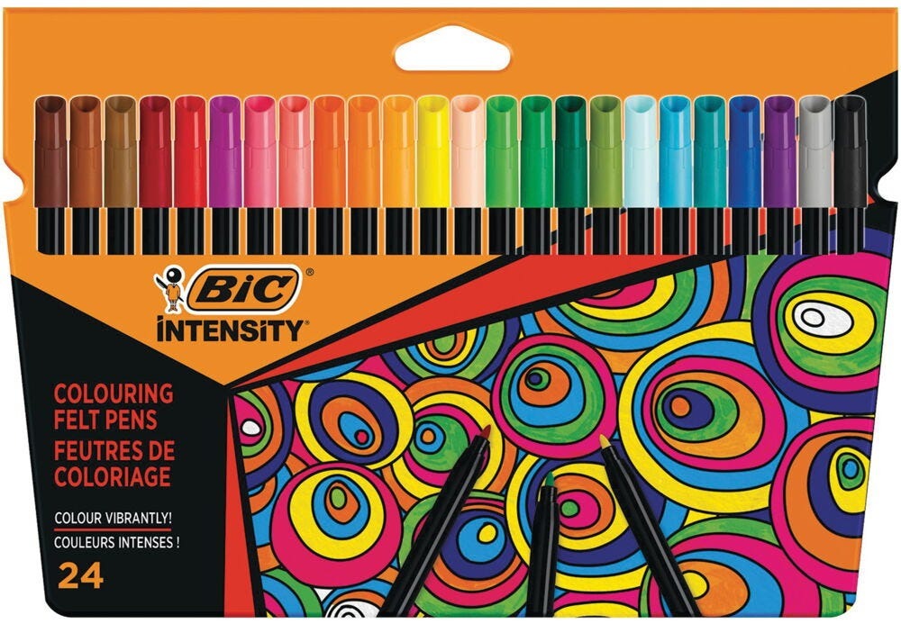 Bic Intensity Feltpens Asstd Pk24