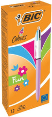 Bic 4 Cols Fun Lt Purp Box12