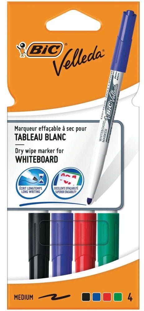 Bic Dwipe Pen 1741 Asstd Pk4