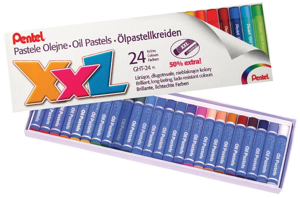 Pentel Xxl Oil Pastel Asstd Pk Pk24