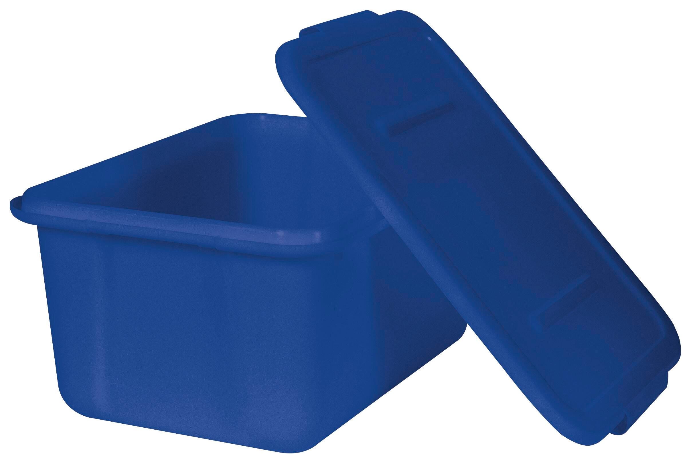 SCHOOL SMART LARGE STORAGE BIN WITH NON-SNAP LID - 11-3/4 X 15-1/2 X 7-1/2 INCHES - 15 QT - BLUE - EACH