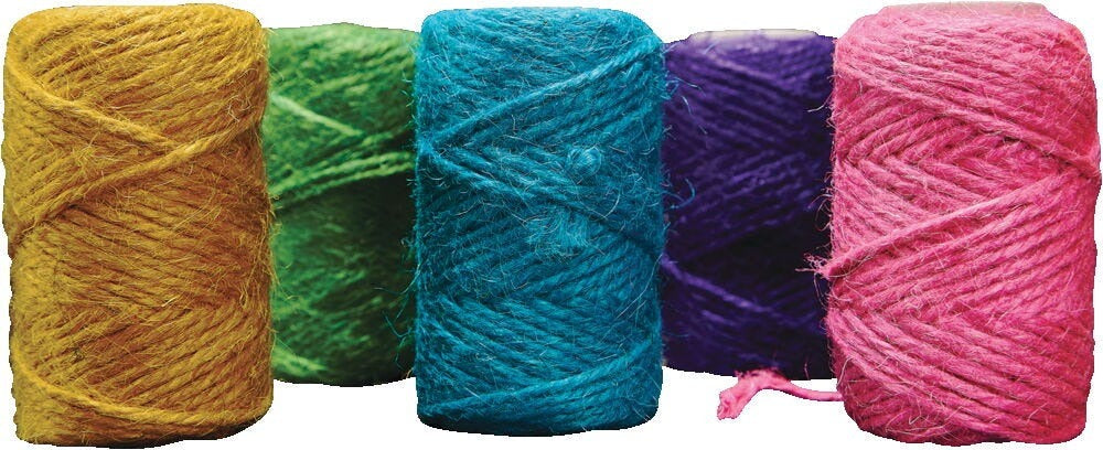 Jute Yarns 20M Spool Pk5 Coloured