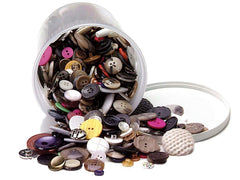 BUTTONS CRAFT ASSORTED SIZE/COLOR 1 LB