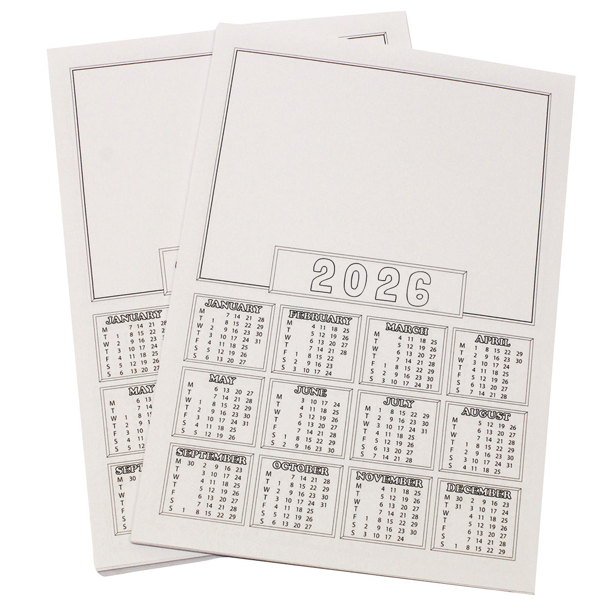 A4 Calender Sheets 2025