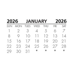Calendar Tabs 2025