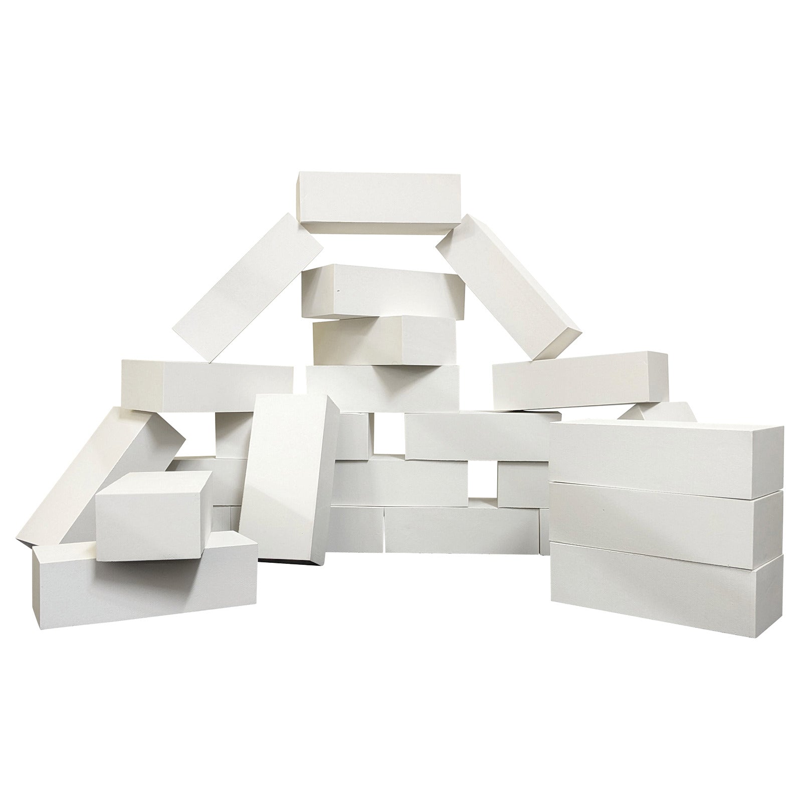 White Foam Play Bricks Pk25