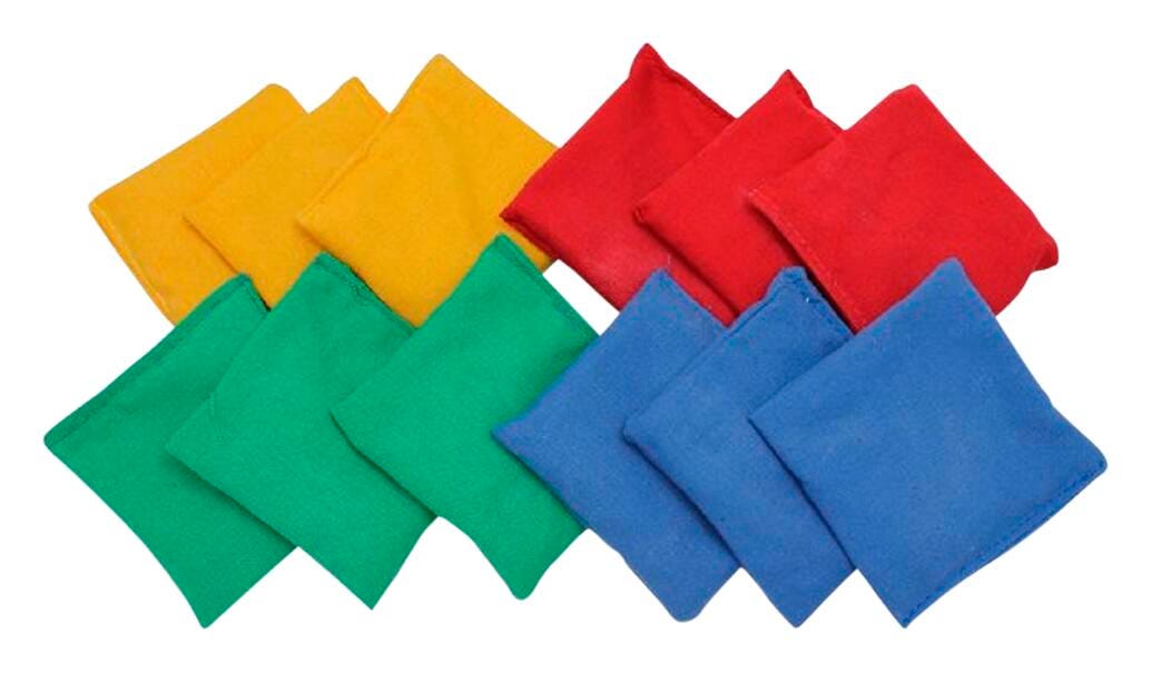 BEAN BAG - CLOTH ASST COLORS 4X4 - SET OF 12