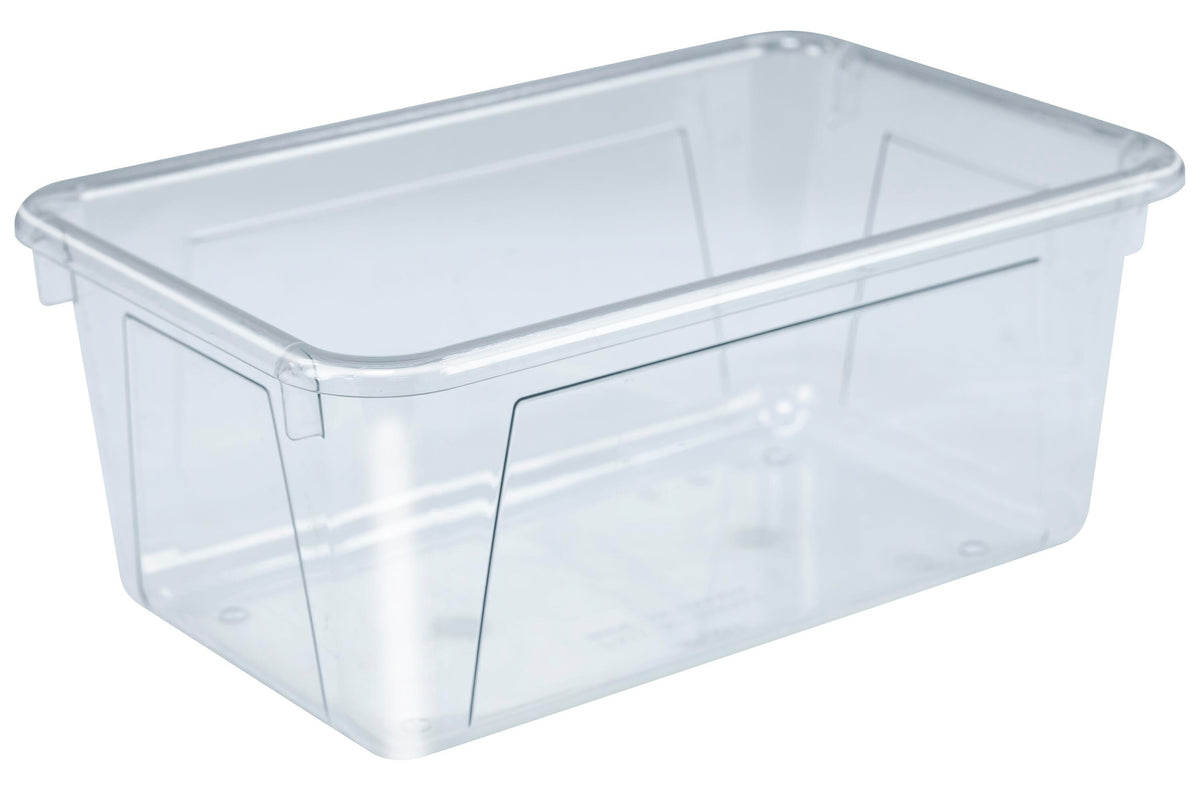SCHOOL SMART PRIMARY COLORS STORAGE BIN - 7-7/8 X 12-1/4 X 5-3/8  - CLEAR - EACH