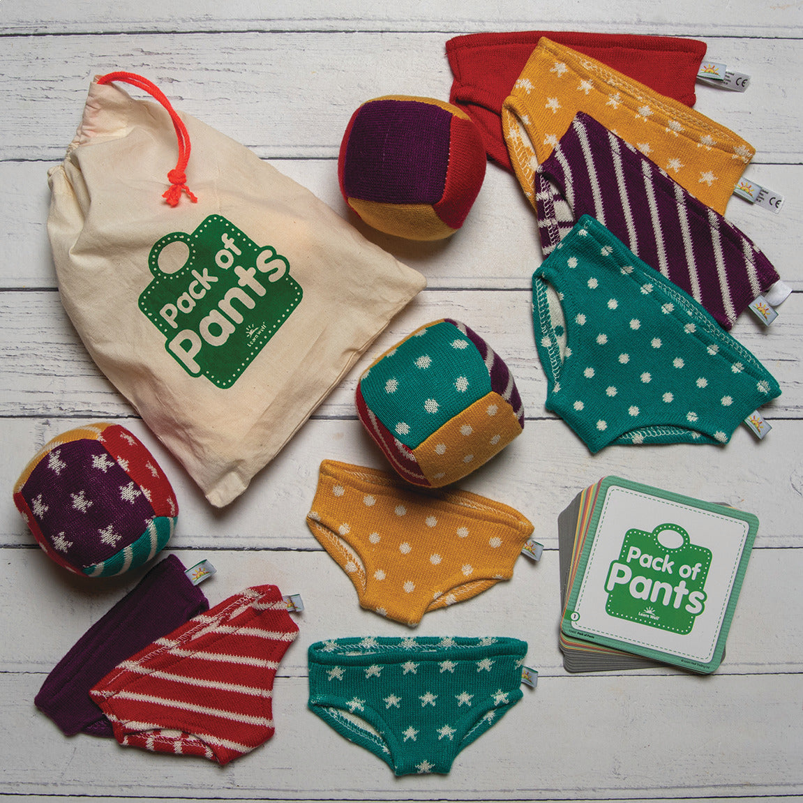 Pack Of Pants And Patterned Dice Set