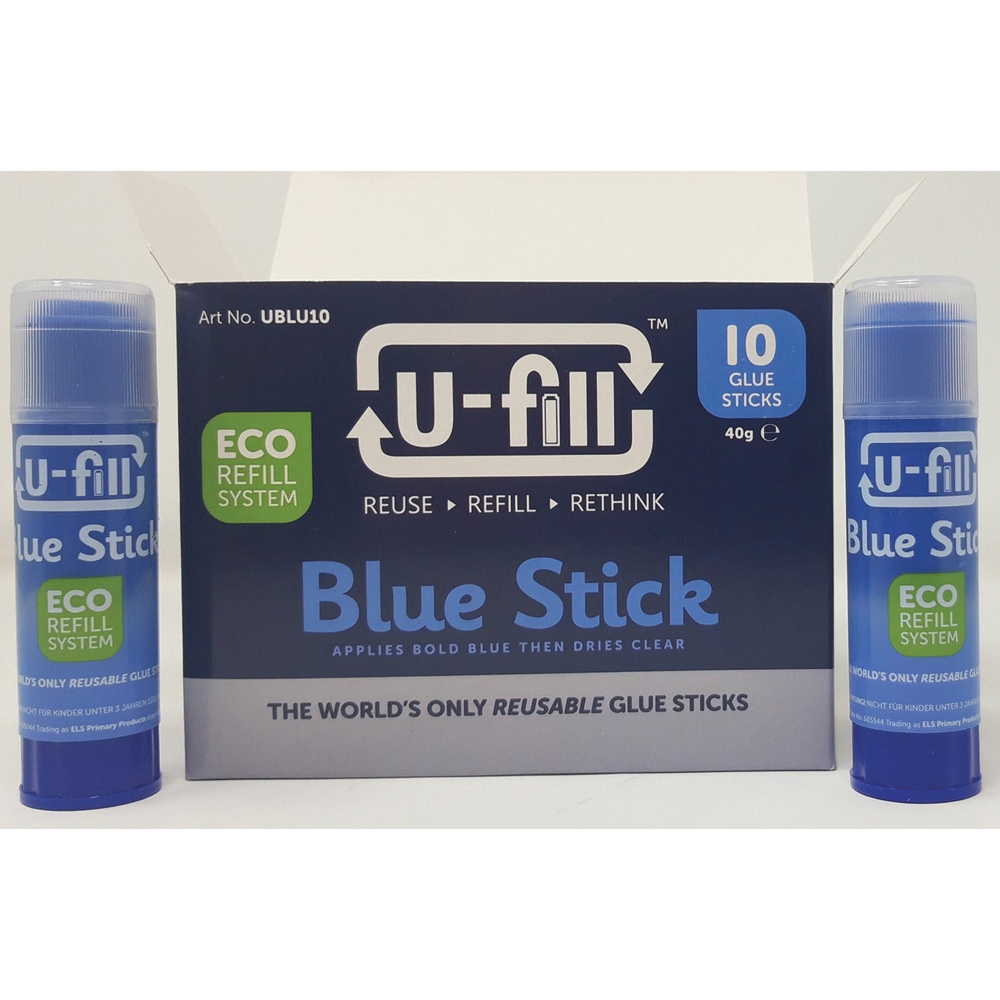 Blue 40G Glue Sticks Pk10