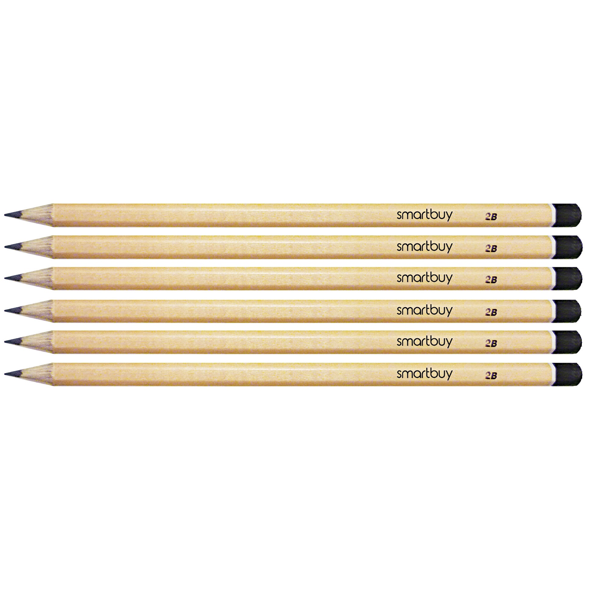 Smartbuy Sketching Graded Pencils Pack 6 - 2B