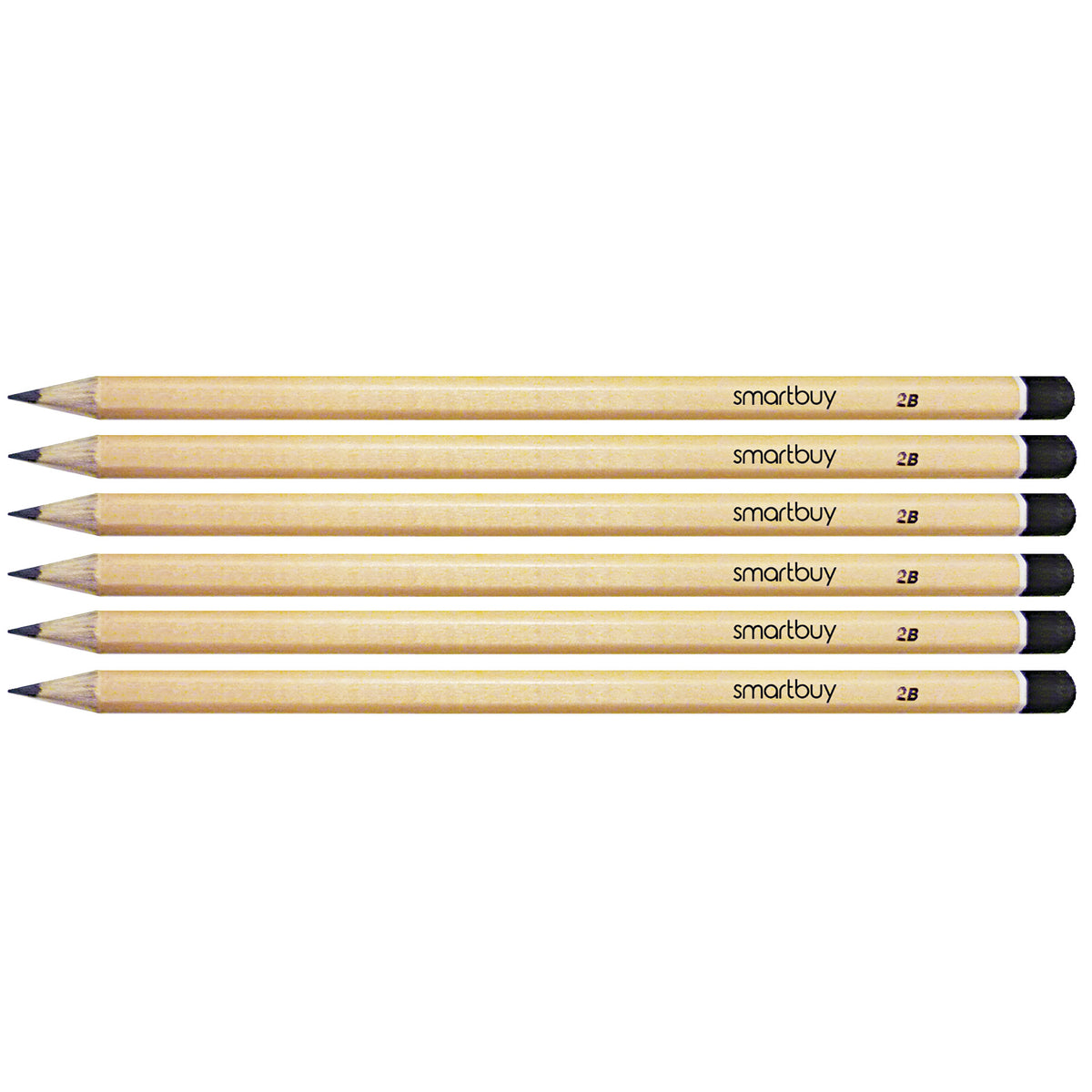 Smartbuy Sketching Graded Pencils Pack 6 - 2B