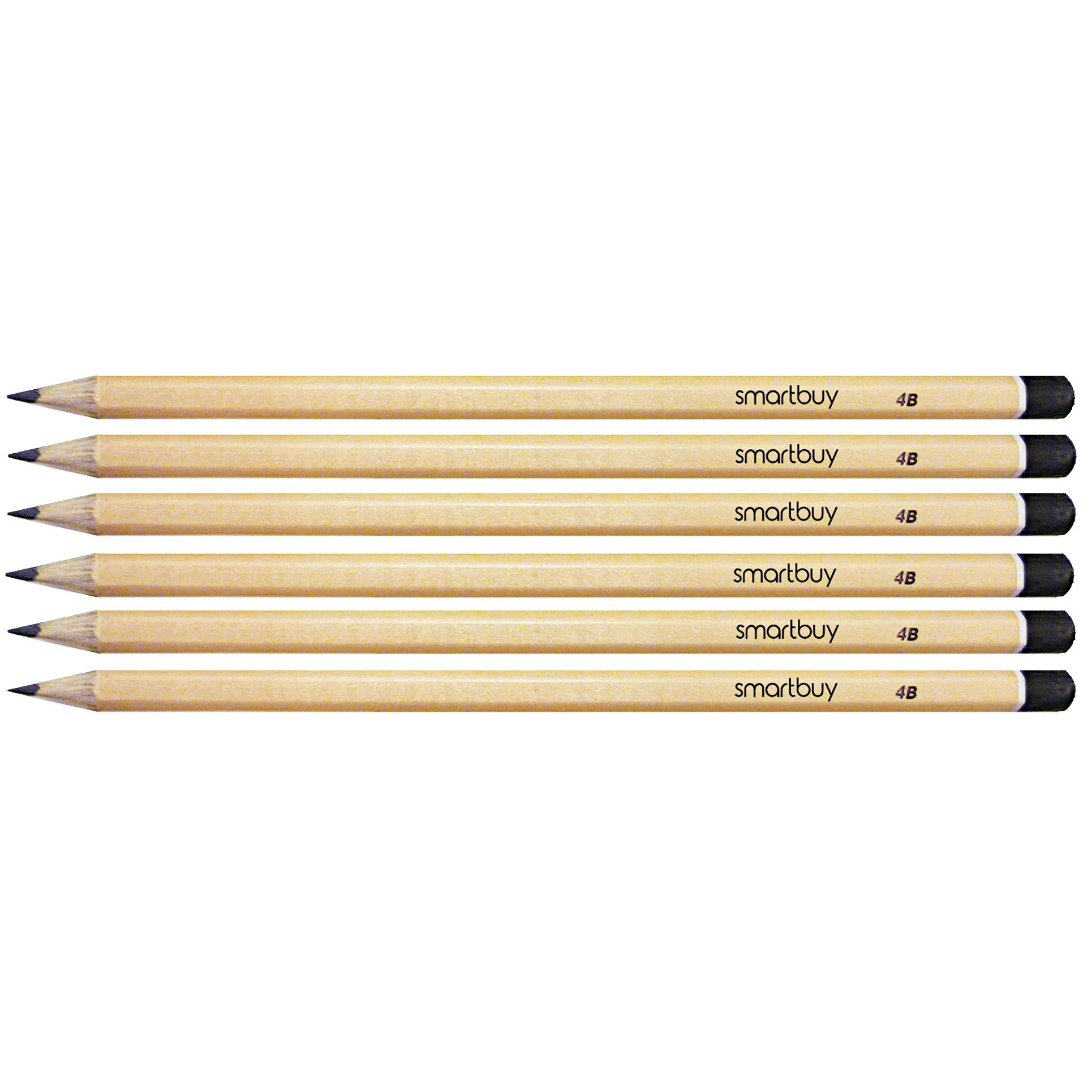 Smartbuy Sketching Graded Pencils Pack 6 - 4B