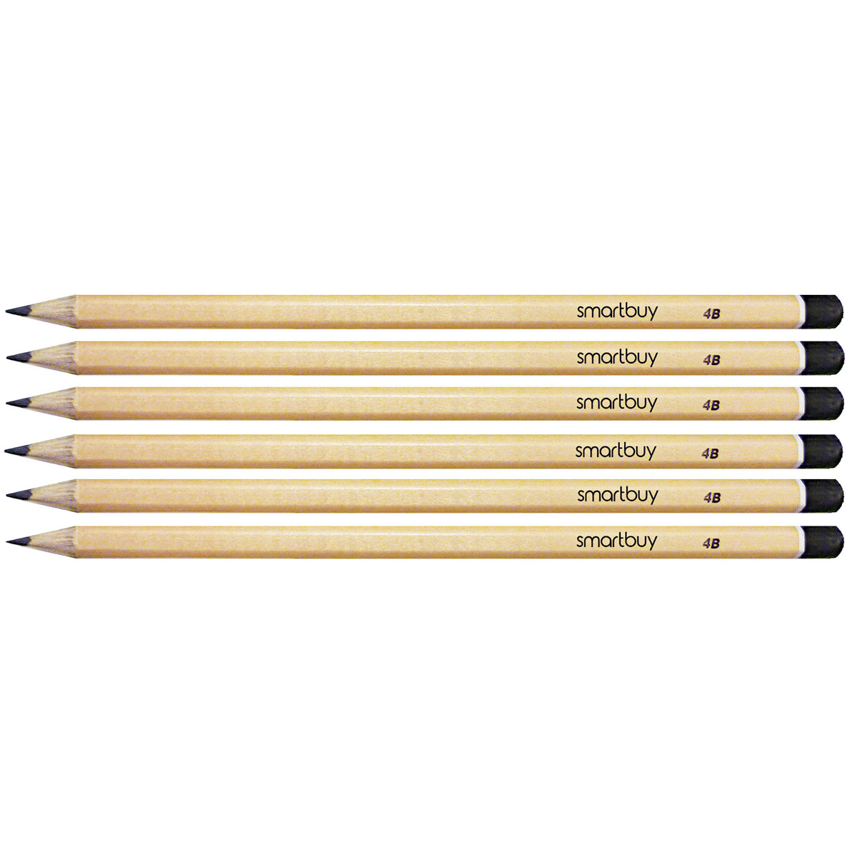 Smartbuy Sketching Graded Pencils Pack 6 - 4B