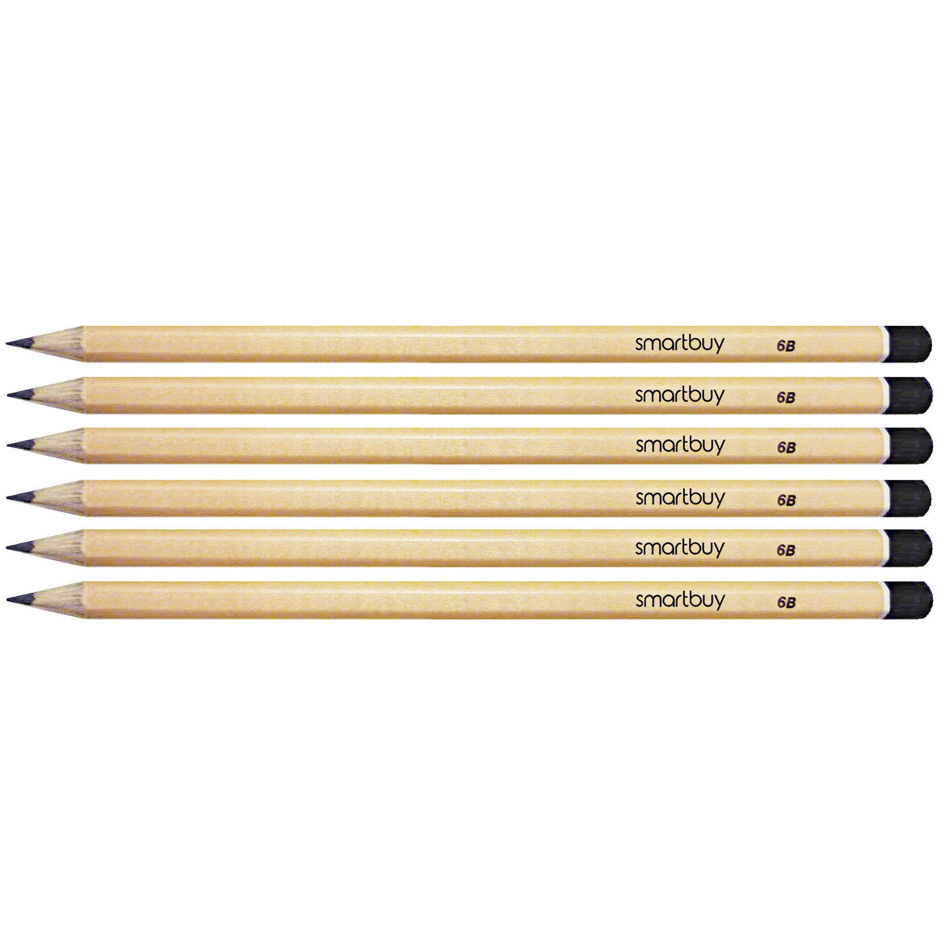 Smartbuy Sketching Graded Pencils Pack 6 - 6B