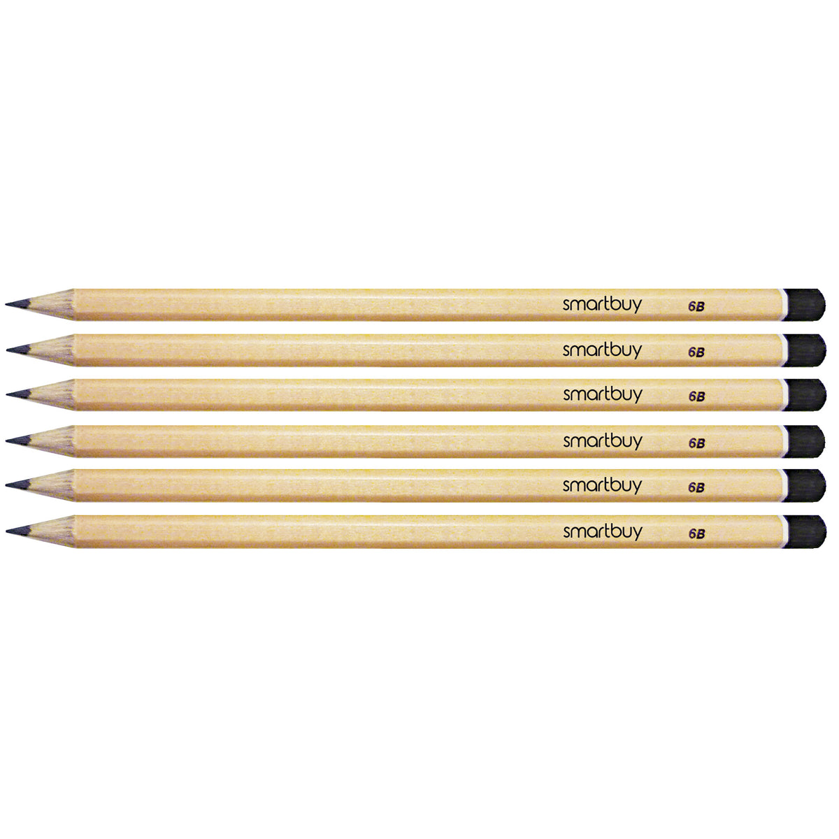 Smartbuy Sketching Graded Pencils Pack 6 - 6B
