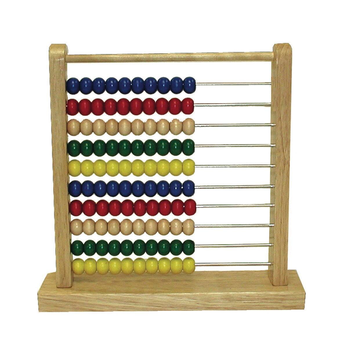 ABACUS WOOD 100 BEAD 12X12X3IN