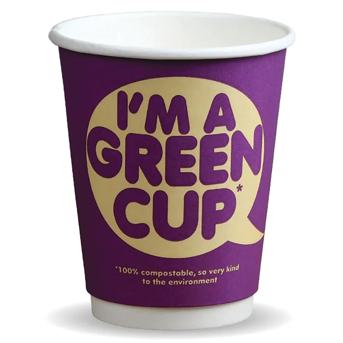 12oz Im A Green Cup Double Wall Compostable Cup Pack of 500