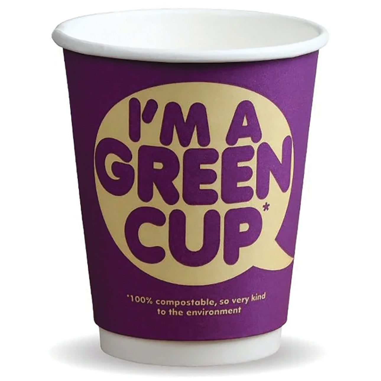 8oz Im A Green Cup Double Wall Compostable Cup Pack of 500