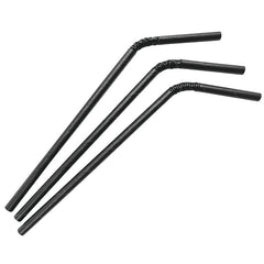 Black Bendy Paper Straws Pack of 250