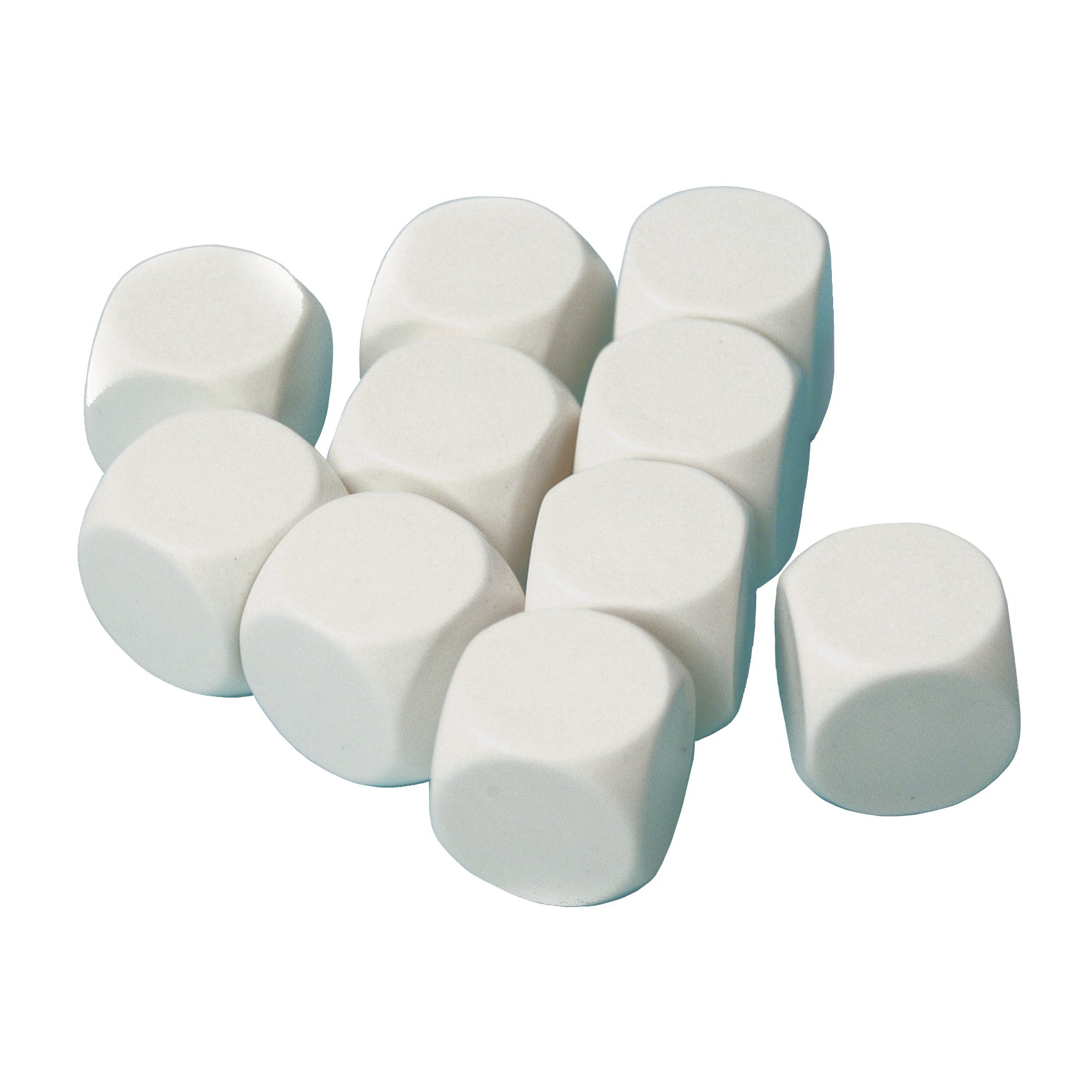 Dice Plastic 18Mm Blank Pack 10