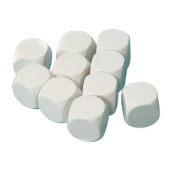 Dice Plastic 18Mm Blank Pack 10