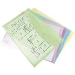 Rapesco Eco Popper Wallet A3 - Assorted Colours (Pack 5)