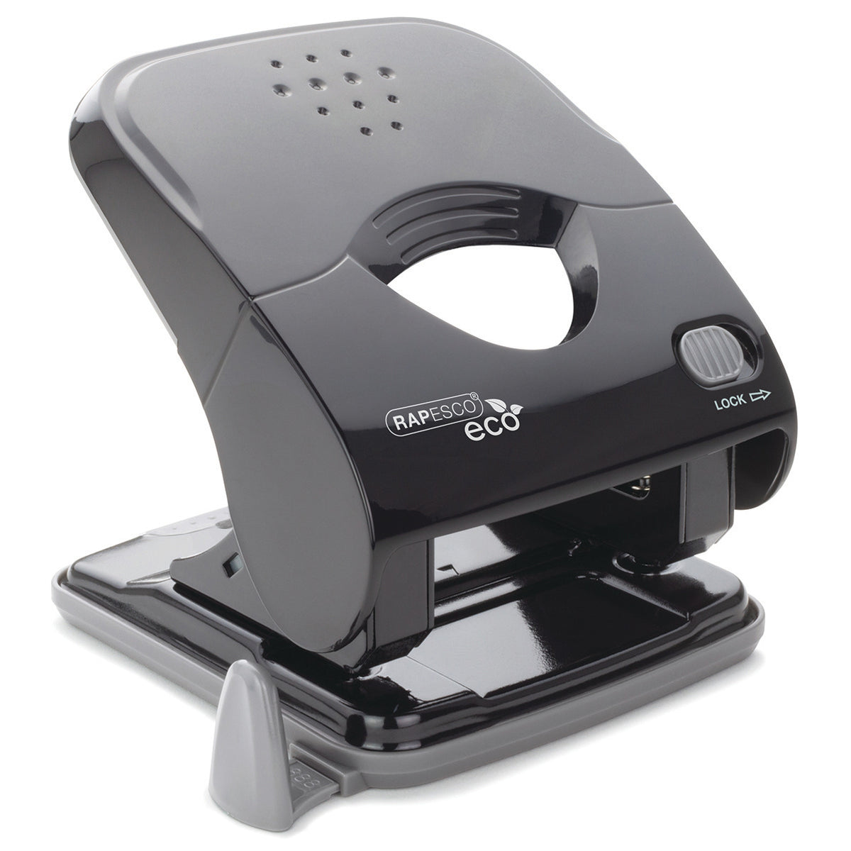 Rapesco Eco x5-30Ps Less Effort 2-Hole Punch 30 Sheets - Black