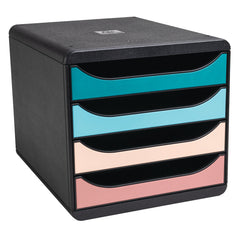 Exacompta Skandi Big Box 4 Drawers Filing Module Assorted Colours