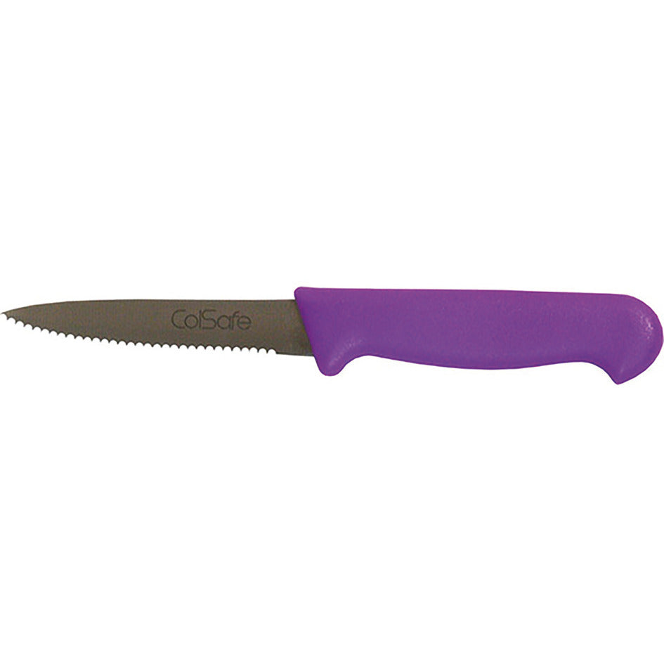 Serrated Utility Knife Purple 10 cm