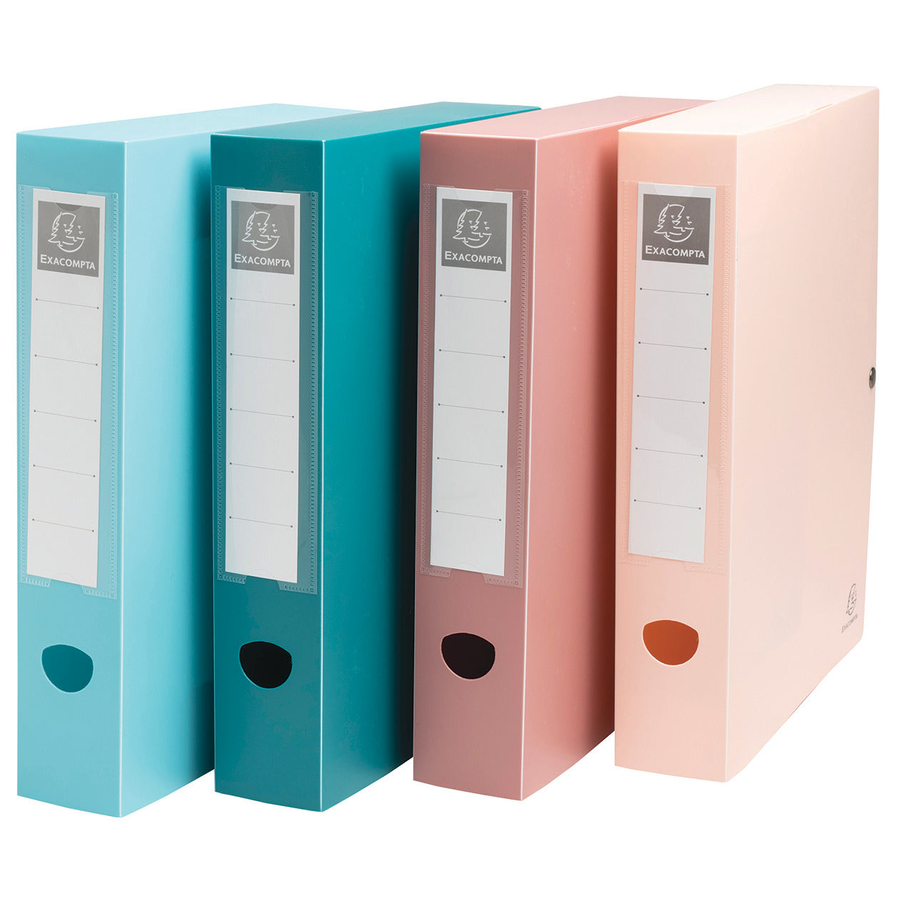 Exacompta Skandi Recycled Pp Filing Box 60mm Spine A4 Assorted Colours Pack of 8