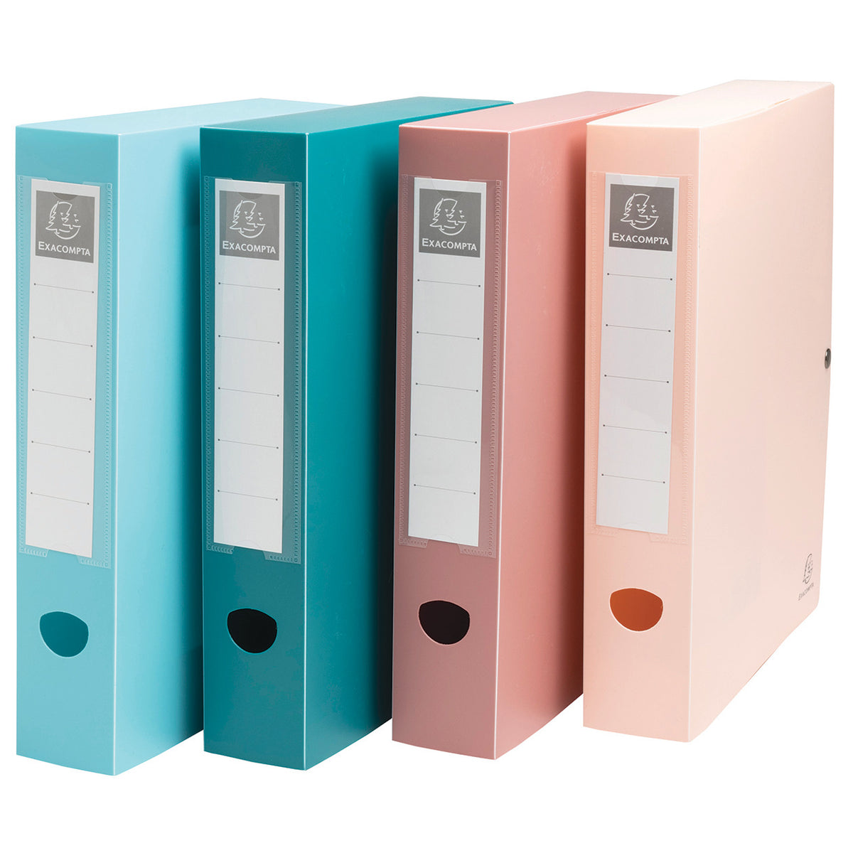 Exacompta Skandi Recycled Pp Filing Box 60mm Spine A4 Assorted Colours Pack of 8