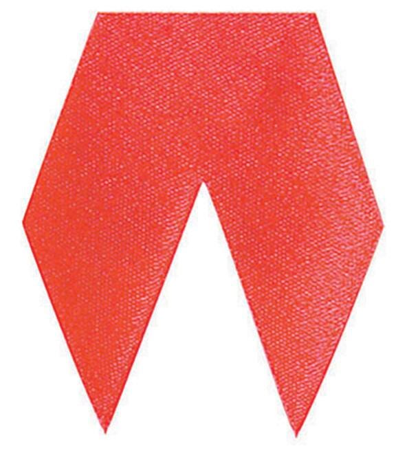 RIBBON. CERTIFICATE SEAL.PRE-CUT SATIN. RED. 1 3/4 X 1 1/2 IN. PACK OF 25
