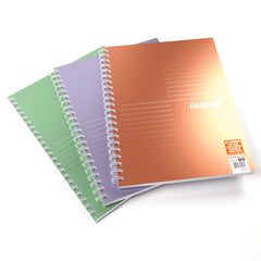 Silvine Luxpad Twin Wire Notebooks Assorted Metallic Pack of 3 - A4