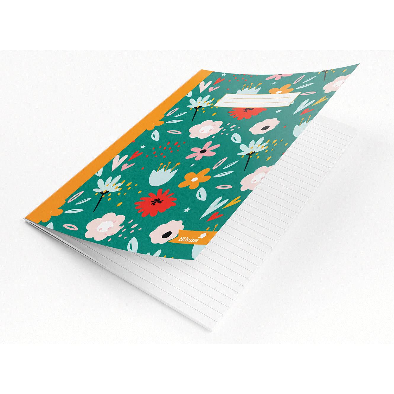 Silvine Stitched Notebook Assorted Flowers Design Pack12
 - A4