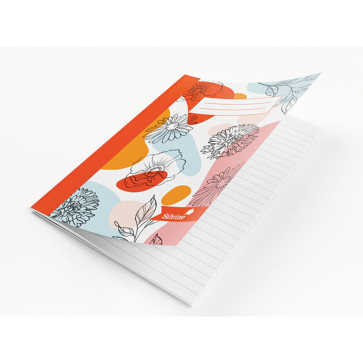 Silvine Stitched Notebook Assorted Flowers Design Pack12
 - A5