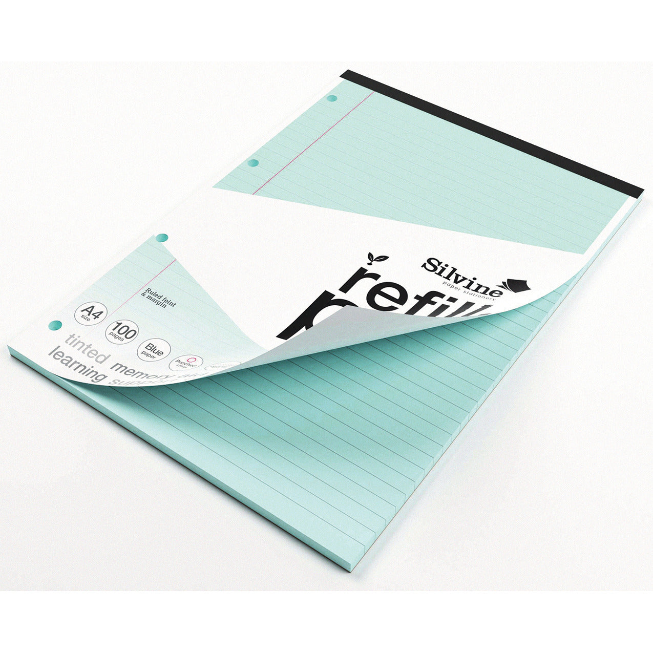 A4 Silvine Tinted Refill Pad SEN Pack of 6 - Blue