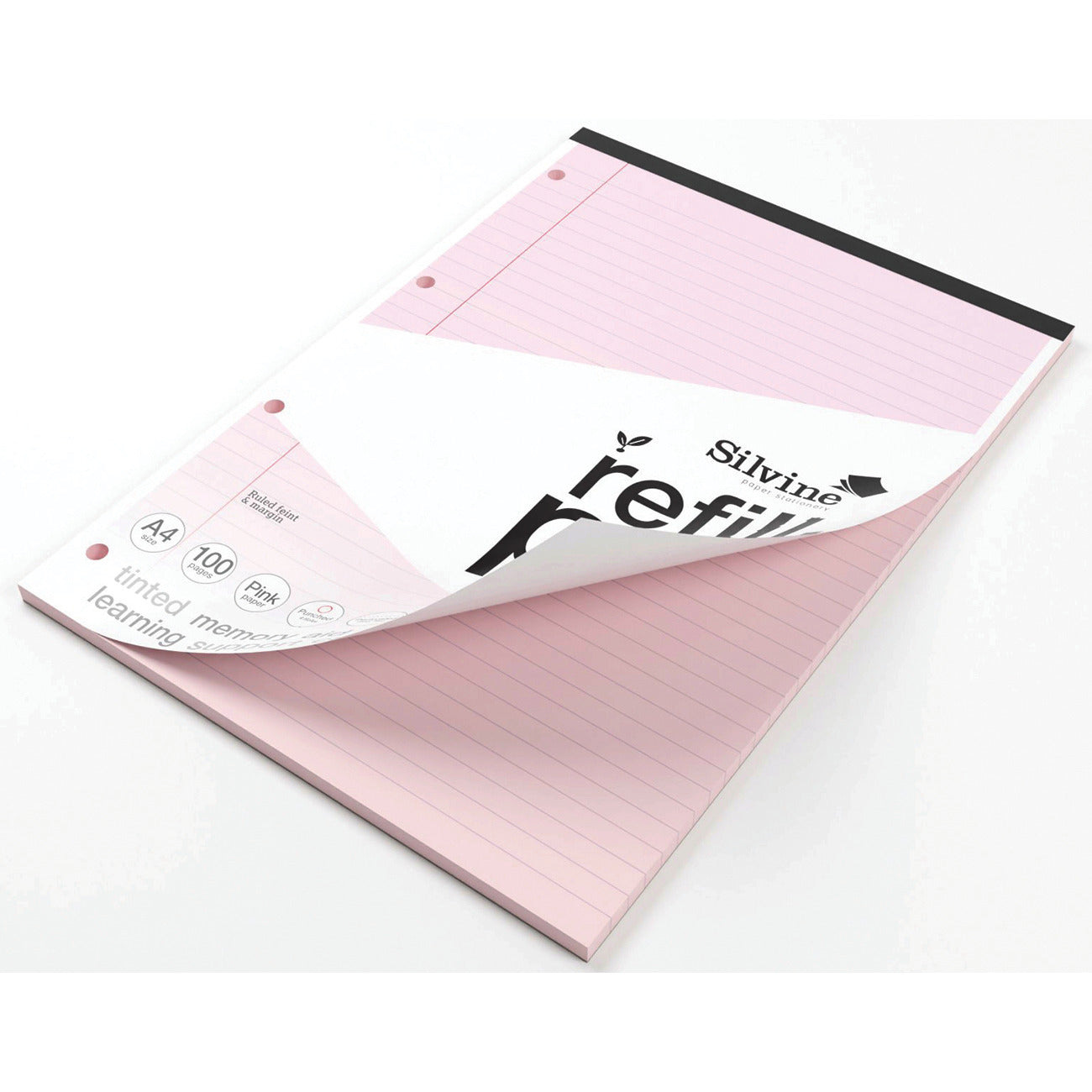 A4 Silvine Tinted Refill Pad SEN Pack of 6 - Pink