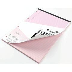 A4 Silvine Tinted Refill Pad SEN Pack of 6 - Pink