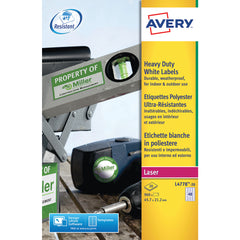 Resistant Labels 20 Sheets - 48 Per Sheet