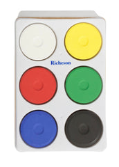 PAINT TEMPERA CAKES RICHESON LARGE ASST PRIMARY TRAY SET OF 6