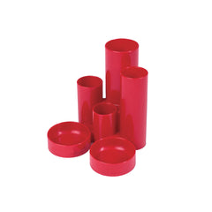 Deflecto Tube Style Pen Tidy - Pack of 12 - Red